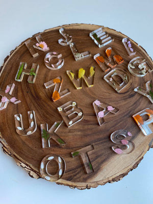 Resin Alphabet Set-Nature Theme Resin Alphabet Set-Nature Theme