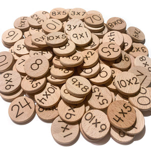 100 Mini Multiplication Grid Discs (1" Double Sided) 100 Mini Multiplication Grid Discs (1" Double Sided)