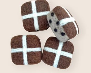 Felt Hot Cross Buns Felt Hot Cross Buns