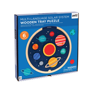 Multi-Language Solar System Wooden Tray Puzzle Multi-Language Solar System Wooden Tray Puzzle