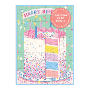Confetti Birthday Cake Greeting Card Puzzle Confetti Birthday Cake Greeting Card Puzzle