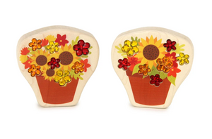 2 pc. Autumn Flower Pot Gem Blocks 2 pc. Autumn Flower Pot Gem Blocks