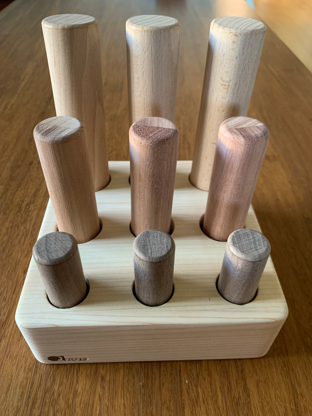 9 Pole Puzzle, Wooden Puzzle