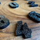 Resin Black Glitter Alphabet & Number Set