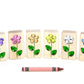 6pc. Pastel Summer Flower Gem Blocks