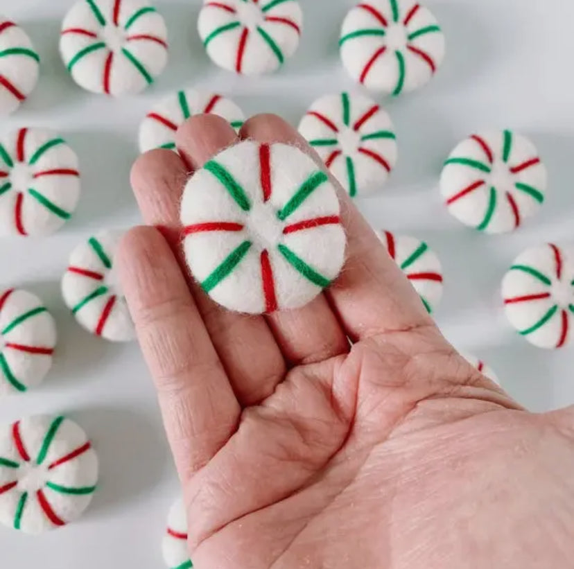 Peppermint w/Red & Green Stripes, Felt Foods