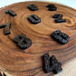 Resin Black Glitter Alphabet & Number Set