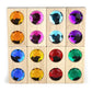 8 pc. Large Bright Double Gem Blocks