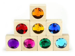 8 pc. Bright Large Gem Blocks
