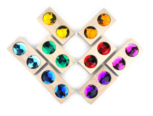 8 pc. Large Bright Double Gem Blocks