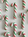 Candy Cane- White w/Red & Green Stripes, Felt Foods