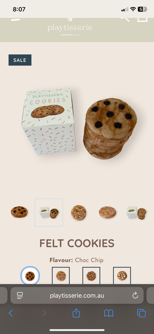 Felt Jumbo Chocolate Chip Cookie