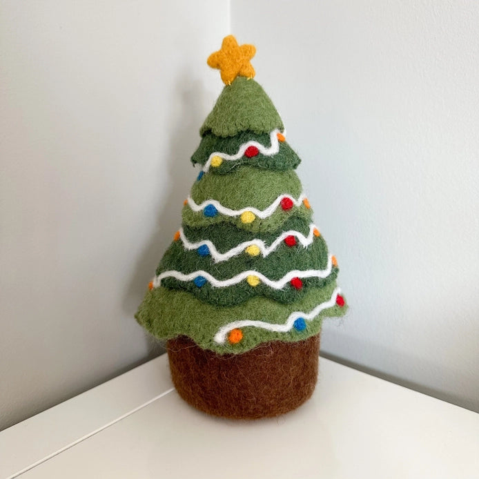 Christmas Tree Felt Container