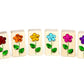 6pc. Bright Summer Flower Gem Blocks