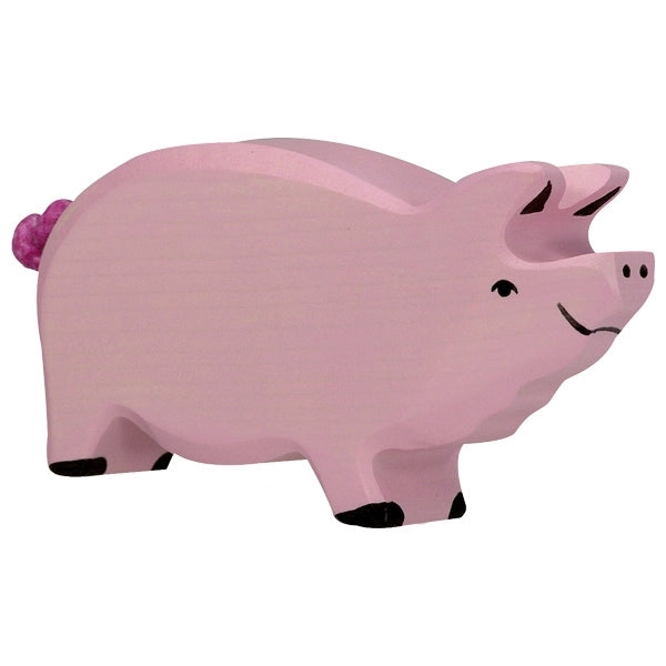 Pig and Piglet, Wooden Farm Animals