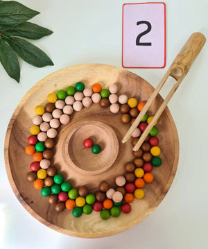 Round Natural Activity Tray
