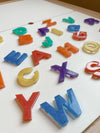 Resin Shimmery Rainbow Alphabet & Number Sets