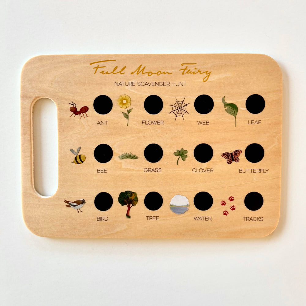 Wooden Nature Scavenger Hunt Board