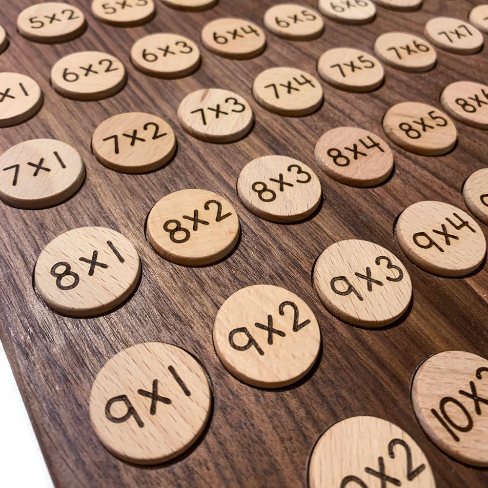 100 Mini Multiplication Grid Discs (1" Double Sided)