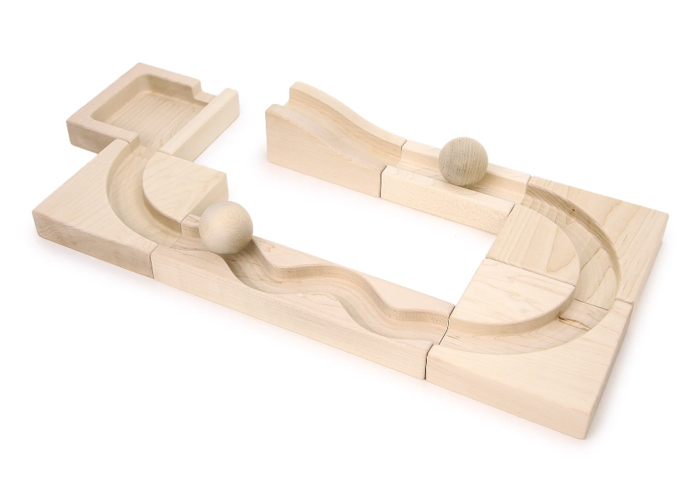 9 pc. Toddler-Safe Ball Run Unit Block Set