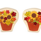 2 pc. Autumn Flower Pot Gem Blocks