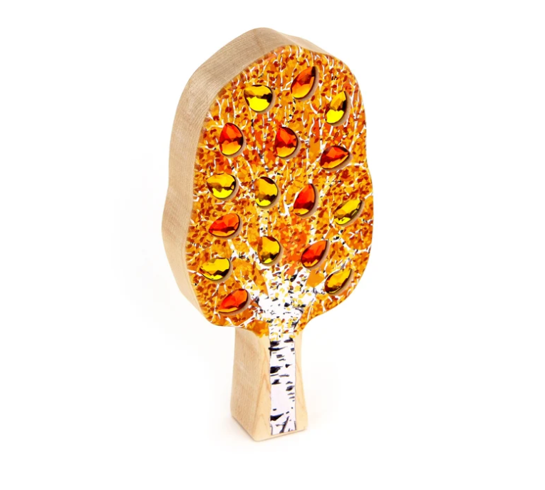 Autumn Birch Gem Block Tree