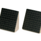 2 pc. Black Slanted Roof Blocks 2x2