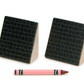 2 pc. Black Slanted Roof Blocks 2x2