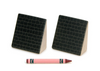 2 pc. Black Slanted Roof Blocks 2x2