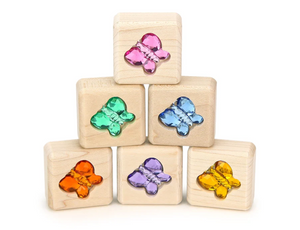 6pc. Butterfly Gem Blocks